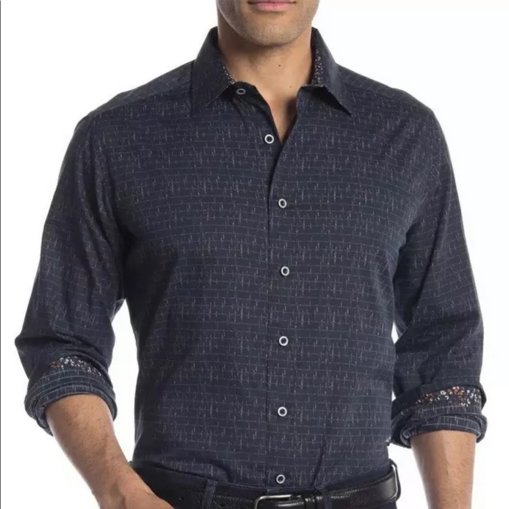 Robert Graham Men's Alamont Print Sport Shirt M